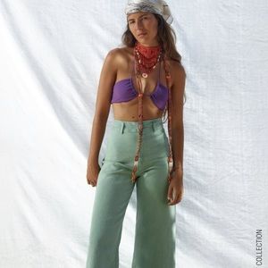 Zara Green Marine Straight Pants | Size, 8